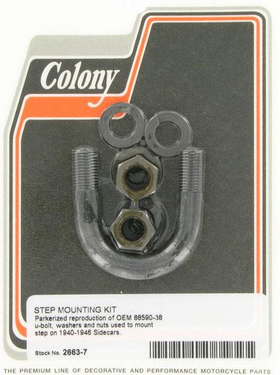 U-bolt with nuts - sidecar step | Color: park | Order Number