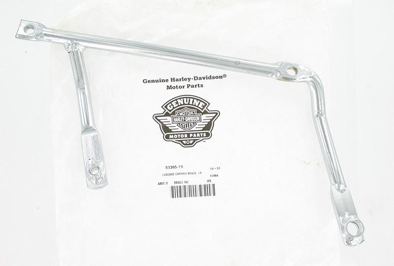 Brace, luggage carrier - left | Color: chrome | Order Number: 53365-79 | OEM Number: 53365-79