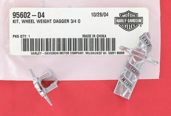 Decorative wheel weight - dagger | Color: 3/4 oz. | Order Number: 95602-04 | OEM Number: 95602-04