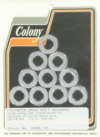 Cylinder head bolt washers | Color: chrome | Order Number: C2008-10 | OEM Number: 6486