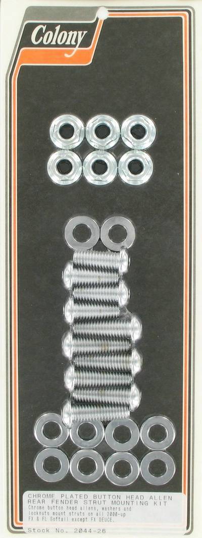 Rear fender strut mounting kit, custom, button Allen | Color: chrome | Order Number: C2044-26 | OEM Number: