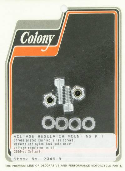 Voltage regulator mounting kit, knurled Allen | Color: chrome | Order Number: C2046-8 | OEM Number: