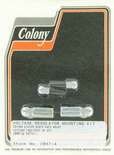 Voltage regulator mounting kit, acorn nuts | Color: chrome | Order Number: C2047-4 | OEM Number: