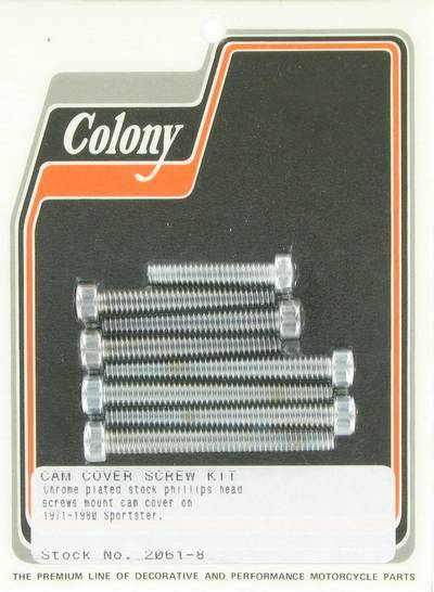 Cam cover screw kit, Phillips head | Color: chrome | Order Number: C2061-8 | OEM Number: