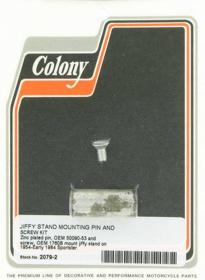 Jiffy stand mounting pin and screw kit | Color: zinc | Order Number: C2079-2 | OEM Number: 50090-53 / 1760B