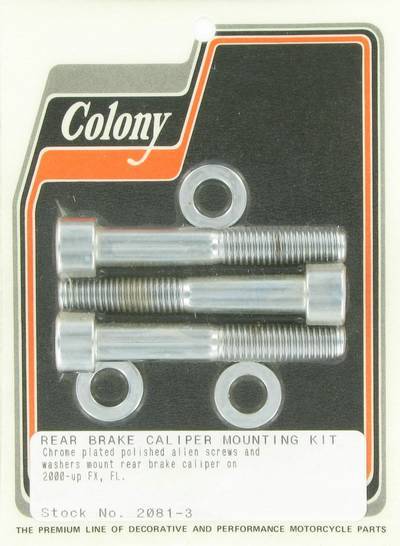 Rear brake caliper mounting kit, Allen | Color: chrome | Order Number: C2081-3 | OEM Number: