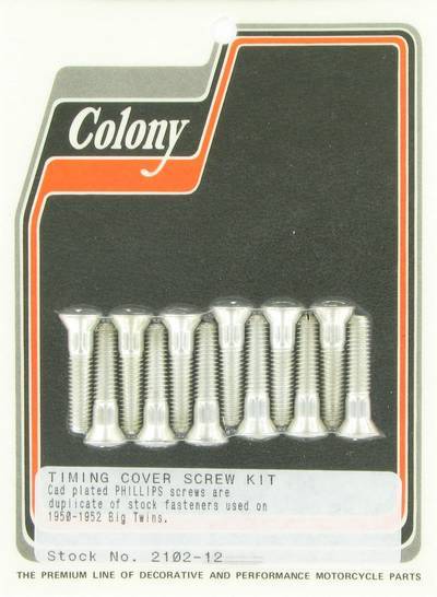 Cam cover / Timing cover screw kit, with Phillips heads | Color: cad | Order Number: C2102-12 | OEM Number: 2341