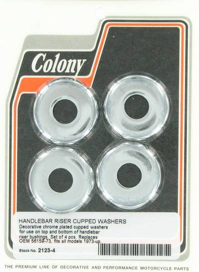 Cupped washers, handlebar riser( 4 )Colony | Color: chrome | Order Number: C2123-4 | OEM Number: 56159-73