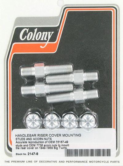 Studs & nuts - handlebar riser cover | Color:  | Order Number: C2147-8 | OEM Number: 56167-49 / 7736