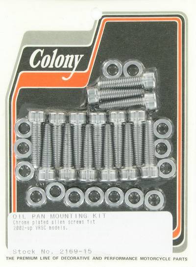 Oil pan mounting kit - Allen screws | Color: chrome | Order Number: C2169-15 | OEM Number: