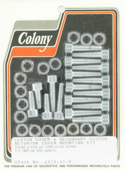 Clutch cover & secondary clutch actuator cover mtg.kit polisAllen | Color: chrome | Order Number: C2171-17-P | OEM Number:
