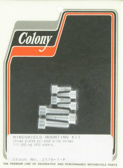 Windshield mounting kit - polished Allen screws | Color: chrome | Order Number: C2179-7-P | OEM Number: