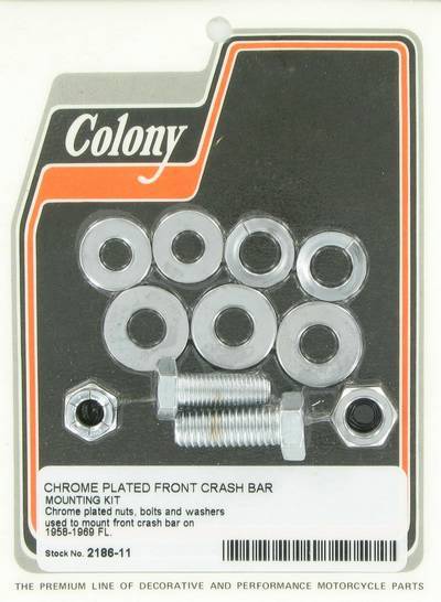 Front crashbar mounting kit - bolts, nuts, washers | Color: chrome | Order Number: C2186-11 | OEM Number:
