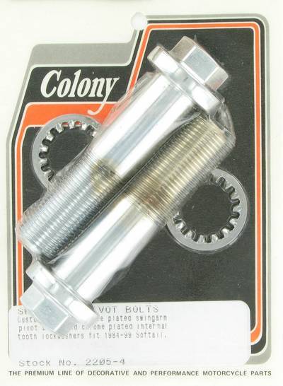 Custom, dome top, swing arm pivot bolts | Color: chrome | Order Number: C2205-4 | OEM Number: