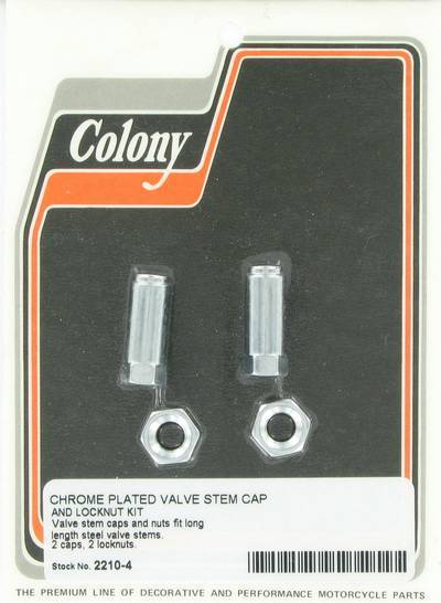Valve stem cap & lock nut kit(2 + 2) | Color: chrome | Order Number: C2210-4 | OEM Number: