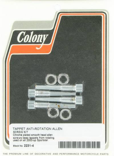 Tappet anti-rotation Allen screw kit | Color: chrome | Order Number: C2231-4 | OEM Number: