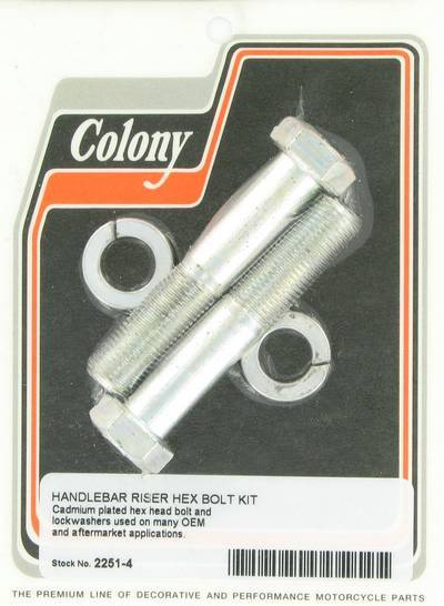 Handlebar riser hex bolt kit - 1/2