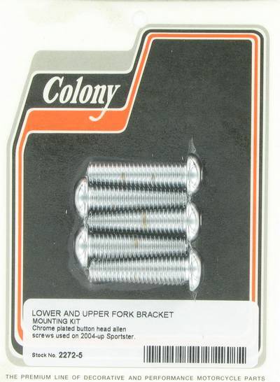 Lower & upper fork bracket mounting kit | Color: chrome | Order Number: C2272-5 | OEM Number: