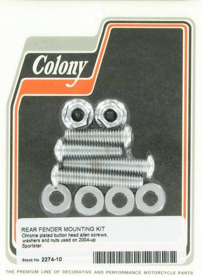 Rear fender mounting kit - button head Allen | Color: chrome | Order Number: C2274-10 | OEM Number: