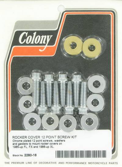Rocker cover screw kit - 12 point | Color: chrome | Order Number: C2280-16 | OEM Number: