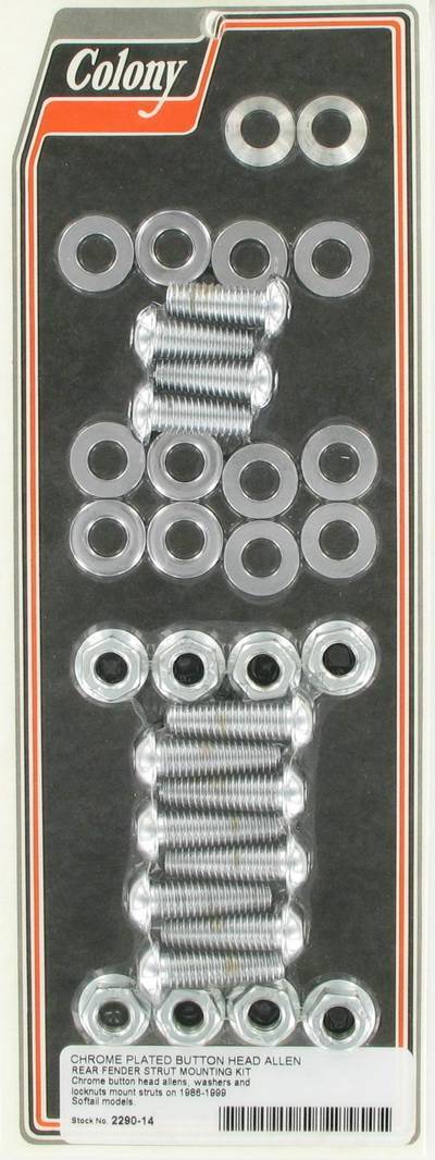 Rear fender strut mounting kit - button head Allen | Color: chrome | Order Number: C2290-14 | OEM Number: