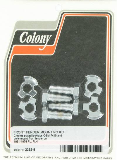 Front fender mounting kit | Color: chrome | Order Number: C2292-8 | OEM Number:  3991 / 7410