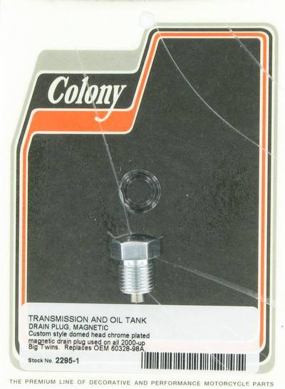 Transmission and oil tank drain plug - magnetic | Color: chrome | Order Number: C2295-1 | OEM Number: 60328-98A