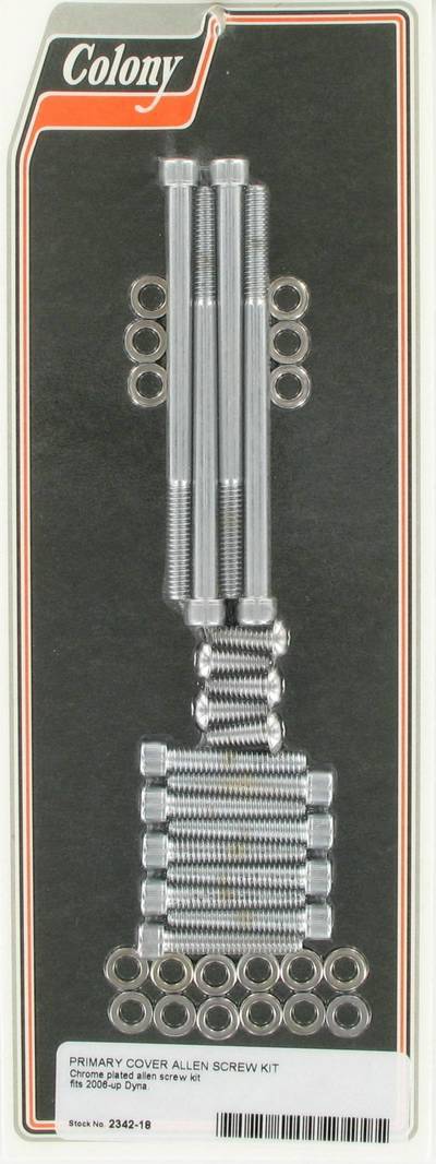Primary cover screw kit - Allen | Color: chrome | Order Number: C2342-18 | OEM Number: