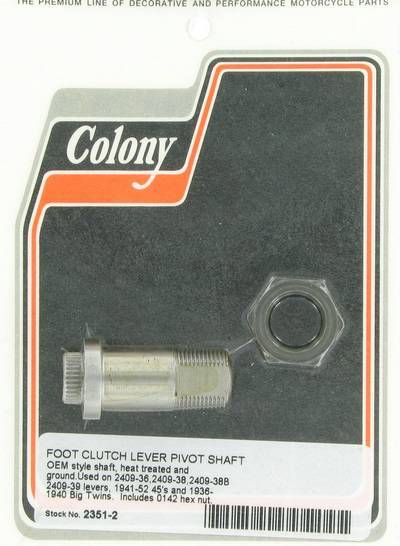 Foot clutch lever pivot shaft and nut | Color:  | Order Number: C2351-2 | OEM Number: