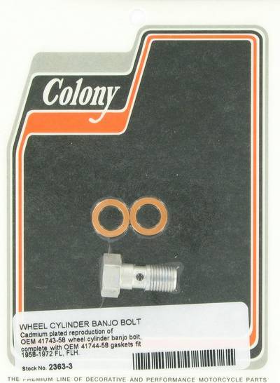 Bolt, wheel cylinder - with washers | Color: cad | Order Number: C2363-3 | OEM Number: 41743-58