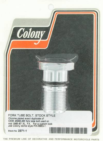 Fork tube bolt - stock style | Color: chrome | Order Number: C2371-1 | OEM Number: 45993-86