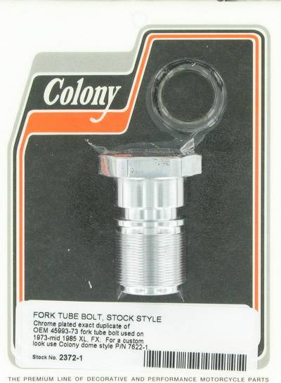 Fork tube bolt - stock style | Color: chrome | Order Number: C2372-1 | OEM Number: 45993-73