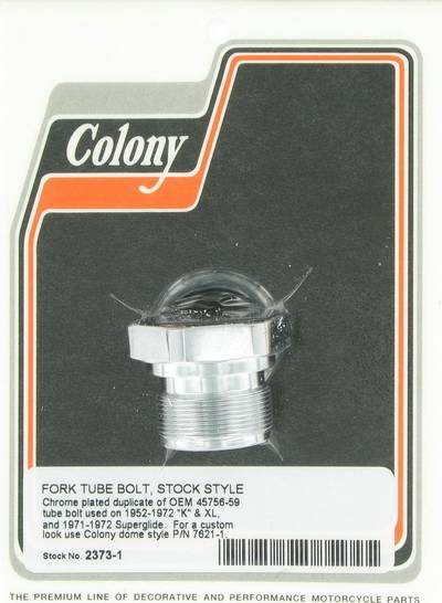 Fork tube bolt - stock style | Color: chrome | Order Number: C2373-1 | OEM Number: 45756-59