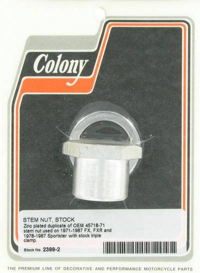 Stem nut and washer | Color: zinc | Order Number: C2399-2 | OEM Number: 45718-71