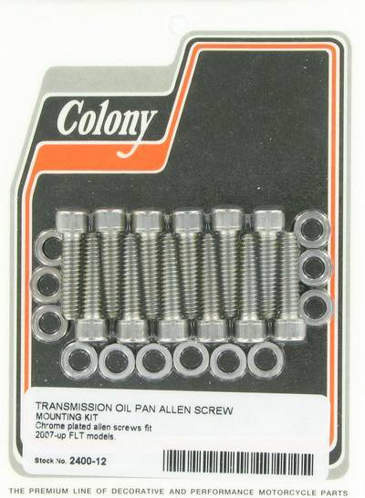 Transmission oil pan Allen screws | Color: chrome | Order Number: C2400-12 | OEM Number: