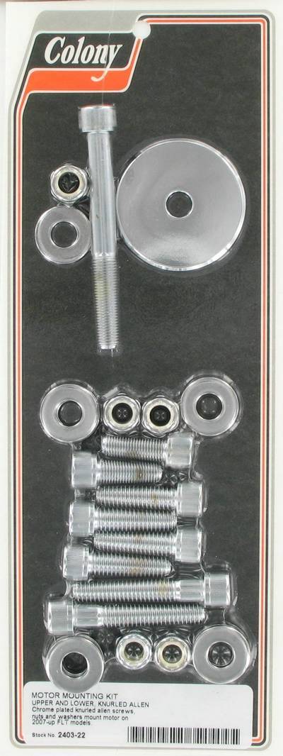 Upper & lower motor mounting kit  -  knurled Allen | Color: chrome | Order Number: C2403-22 | OEM Number: