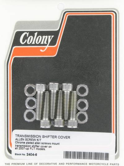 Transmission shifter cover screw kit  -  Allen | Color: chrome | Order Number: C2404-6 | OEM Number: