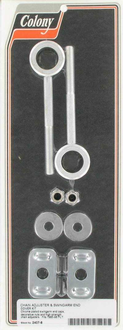 Chain adj. & swingarm end cover kit | Color: chrome | Order Number: C2407-8 | OEM Number: