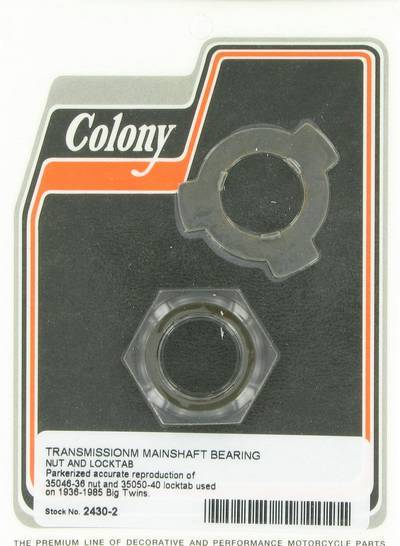 Transmission mainshaft bearing nut and lockwasher | Color:  | Order Number: C2430-2 | OEM Number: 35046-36 / 35050-40