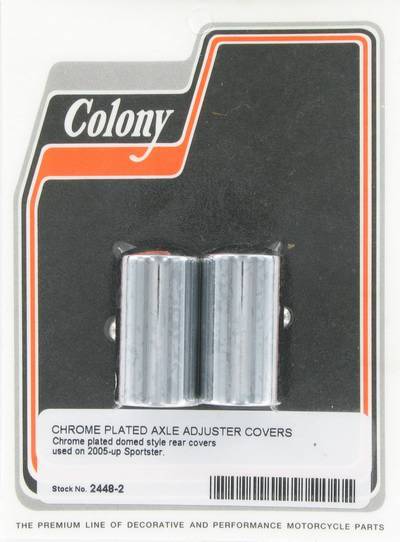 Rear axle adjuster cover kit - domed | Color: chrome | Order Number: C2448-2 | OEM Number: