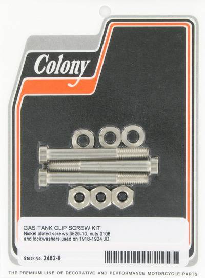 Gas tank clip screw kit | Color: Nickle | Order Number: C2462-9 | OEM Number:  3529-10
