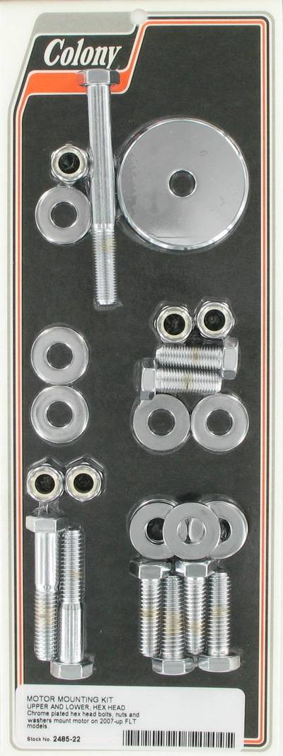 Motor mtg. kit - upper & lower - hex head bolts | Color: chrome | Order Number: C2485-22 | OEM Number:
