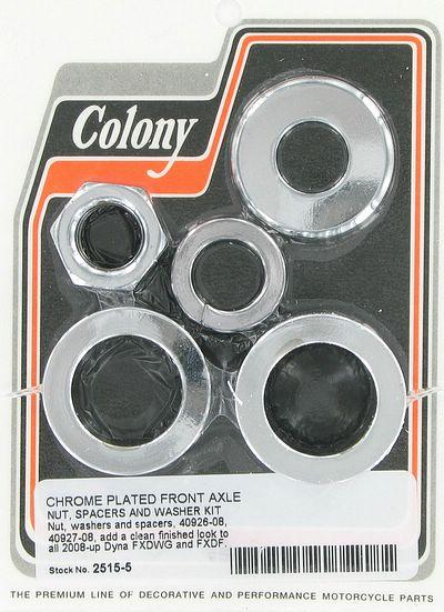 Front axle spacer kit - smooth | Color: chrome | Order Number: C2515-5 | OEM Number: 40926-08 / 40927-08
