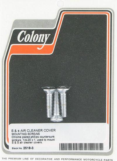 S&S Air cleaner cover screws, 1/4