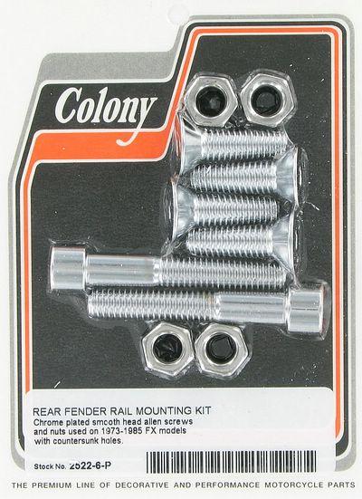 Rear fender rail mounting kit - Allen smooth head | Color: chrome | Order Number: C2522-6-P | OEM Number: