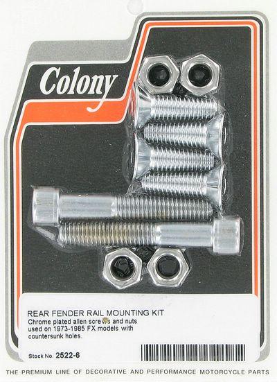 Rear fender rail mounting kit - Allen | Color: chrome | Order Number: C2522-6 | OEM Number: