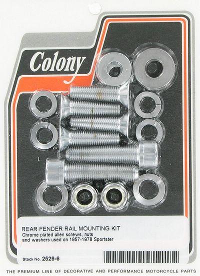 Rear fender rail mounting kit - Allen | Color: chrome | Order Number: C2529-6 | OEM Number: