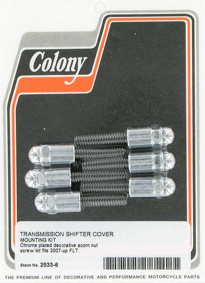 Transmission shifter cover mounting kit - acorn | Color: chrome | Order Number: C2533-6 | OEM Number: