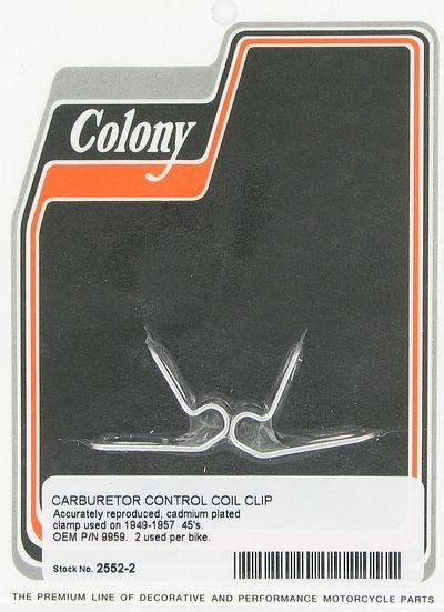 Carburetor control coil clips (2) | Color: cad | Order Number: C2552-2 | OEM Number: 56616-49 / 9959
