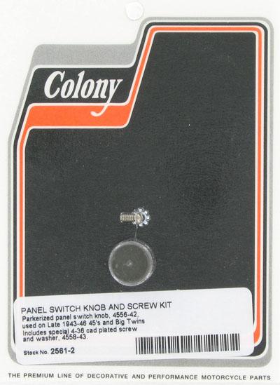Panel switch knob and screw kit | Color: park | Order Number: C2561-2 | OEM Number: 71610-42 / 4556-42